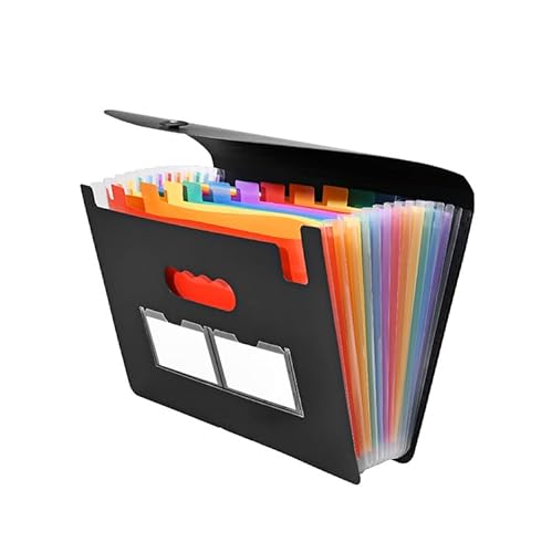 Fächermappe mit 26 Fächern, A-Z, bunte Reiter, monatliche Rechnung, Quittung, Dokumente, Organizer, größere Kapazität, Brief/A4-Größe von Generisch