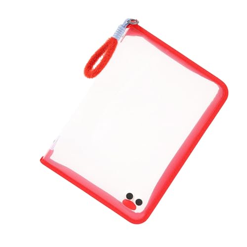 Fächermappe – transparenter PVC-Organizer, großes Fassungsvermögen mit Reißverschluss, transparente Dokumenten-Aufbewahrungsbox mit Griff, tragbarer Papierhalter für Zuhause, Büro, Schule und Reisen, von Generisch