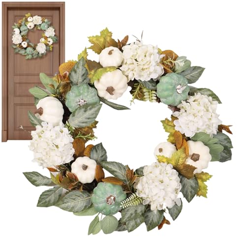 Fall Wreath - Artificial Harvest Garland with Maple Leaves, Pumpkins, and Flowers for Halloween, Thanksgiving with Festive Seasonal Charm, Front Door Porch Décor for Home Outdoor Indoor Use Fall Wreath - Artificial Harvest Garland with Maple Leaves, Pumpkins, and Flowers for Halloween, Thanksgiving with Festive Seasonal Charm, Front Door Porch Décor for Home Outdoor Indoor Use von Generisch