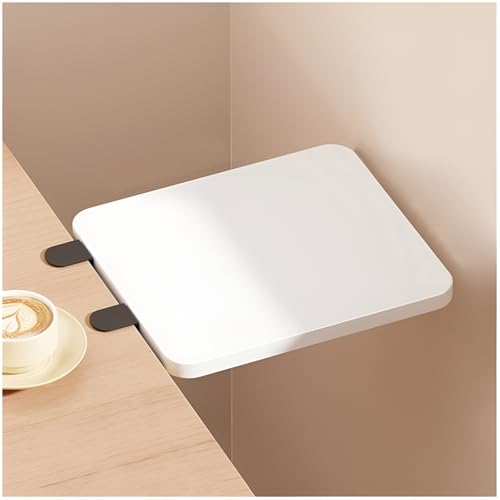 Faltbare Schreibtischablage, erweiterbare Tastaturablage, 17,5 x 25 cm, verstellbarer schwimmender Tisch, kompakter Arbeitsplatz (weiß, 17,5 x 25 cm) von Generisch