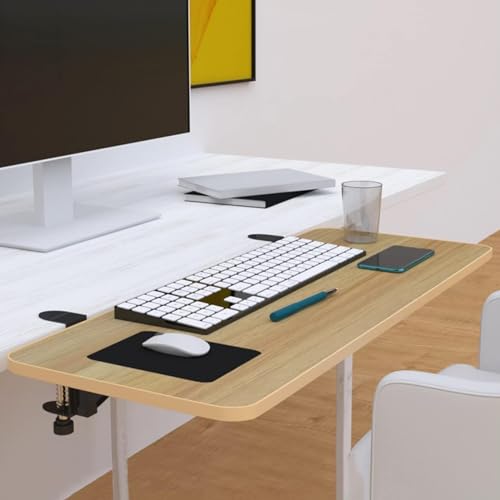 Faltbare Tastaturablage, ergonomisch, erweiterbar, Schreibtischablage für Computer-Armlehne, Plattform, reduziert Armbelastung, Schwarz/Weiß, 76 x 24 cm von Generisch