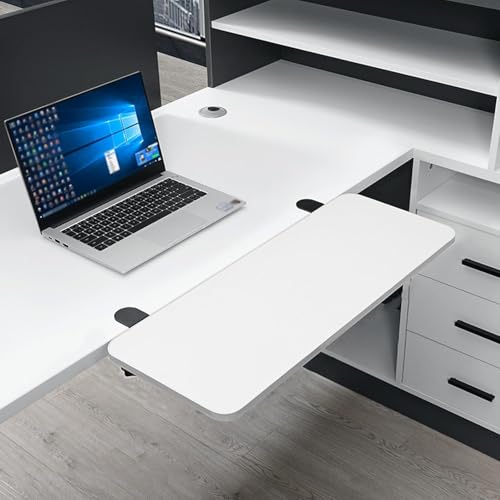 Faltbare erweiterbare Schreibtischablage, ergonomische Tastatur und Ellenbogenstütze mit Klemm-Design, platzsparende Lösung für Home Office und Arbeitsbereiche von Generisch