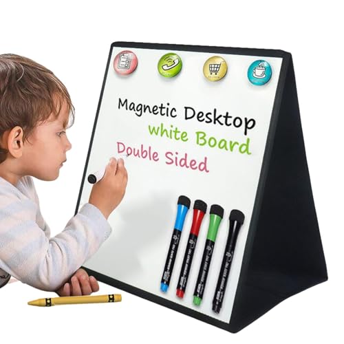 Faltbares Whiteboard – Magnetisches doppelseitiges Whiteboard, tragbares, löschbares Whiteboard, kompaktes Schreibtisch-Whiteboard für Lehrer, Kinder, Klassenzimmer, Mini-Staffelei für Büro, Heimbüro Faltbares Whiteboard – Magnetisches doppelseitiges Whiteboard, tragbares, löschbares Whiteboard, kompaktes Schreibtisch-Whiteboard für Lehrer, Kinder, Klassenzimmer, Mini-Staffelei für Büro, Heimbüro von Generisch