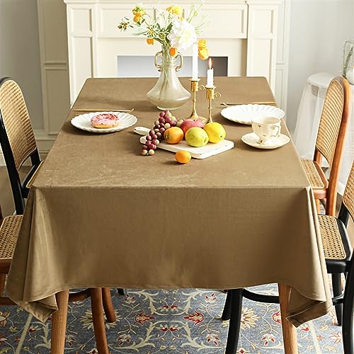 Faltenfreie Baumwollsamt-Tischdecke – dekorativer khakifarbener Stoffbezug für den Esstisch, quadratisch 134,9 x 134,9 cm, elegante Wohnkultur, pflegeleicht Faltenfreie Baumwollsamt-Tischdecke – dekorativer khakifarbener Stoffbezug für den Esstisch, quadratisch 134,9 x 134,9 cm, elegante Wohnkultur, pflegeleicht von Generisch