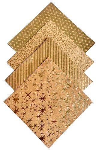 Faltpapier Kraftpapier Goldfolie, 32 Blatt, 15x15cm 110g/m2 Faltpapier Kraftpapier Goldfolie, 32 Blatt, 15x15cm 110g/m2 von Generisch