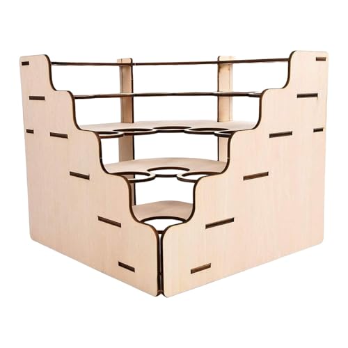 Farbaufbewahrungsregal – Farborganisator-Aufbewahrungsregal, Farbflaschen-Organizer, gestuftes Layout, Pinselhalter, modulares Farbregal für Farbflaschen, Pinsel und Kunstwerkzeuge von Generisch