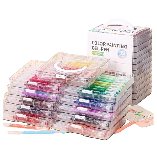 Farben Gel-Stift-Set, Kritzelenketten-Handwerksmarkierungen, Reibungslose Schreibstifte, Schnellrockentinte, Mehrzweckgebrauch, 21x17.5x20,5 Cm/8.27x6.89x8.07 Zoll Für Journaling Und Kunst Farben Gel-Stift-Set, Kritzelenketten-Handwerksmarkierungen, Reibungslose Schreibstifte, Schnellrockentinte, Mehrzweckgebrauch, 21x17.5x20,5 Cm/8.27x6.89x8.07 Zoll Für Journaling Und Kunst von Generisch