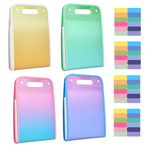 Farbige Dateiordner, erweiterbarer -Organizer, 4 Mappen mit 13 Taschen für A4-Dokumente Rechnungen monatliche Rechnungen Schule Büro Farbige Dateiordner, erweiterbarer -Organizer, 4 Mappen mit 13 Taschen für A4-Dokumente Rechnungen monatliche Rechnungen Schule Büro von Generisch