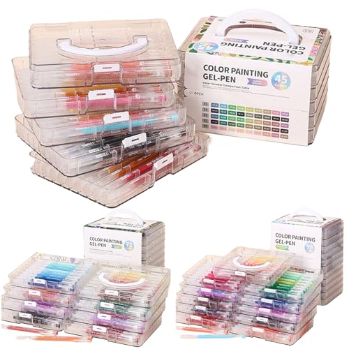 Farbige Gelstifte - Doodling Marker,Buntstifte Mit Farbtinte Und Aufbewahrungsbox Großes Fassungsvermögen Flüssiges Schreiben Für Kinder Zeichnen Kritzeln Journaling Kunst Mädchen Frauen Männer Farbige Gelstifte - Doodling Marker,Buntstifte Mit Farbtinte Und Aufbewahrungsbox Großes Fassungsvermögen Flüssiges Schreiben Für Kinder Zeichnen Kritzeln Journaling Kunst Mädchen Frauen Männer von Generisch