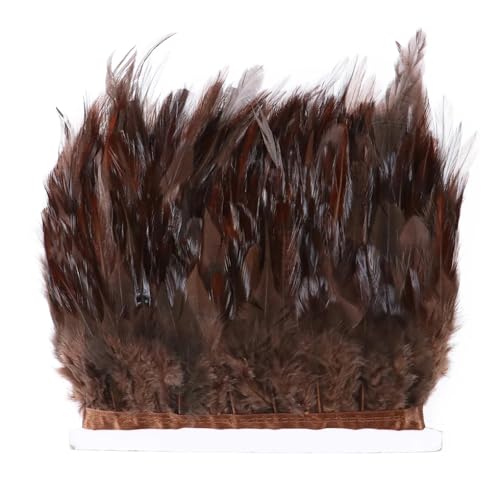 Farbige Hühnerfeder-Bordüre, 10–15 cm, Band zum Nähen, für Bastelarbeiten, Kleider, Partys, Kostüme, Kaffee, 5 m Farbige Hühnerfeder-Bordüre, 10–15 cm, Band zum Nähen, für Bastelarbeiten, Kleider, Partys, Kostüme, Kaffee, 5 m von Generisch