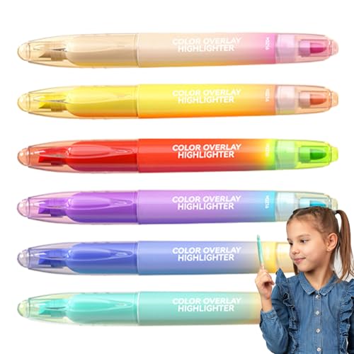 Farbige Textmarker, 6 x fluoreszierende Marker, kein Verlaufen, doppelseitige Stifte für Bibeljournale, Planer, Bücher, Notizen, Schulbedarf Farbige Textmarker, 6 x fluoreszierende Marker, kein Verlaufen, doppelseitige Stifte für Bibeljournale, Planer, Bücher, Notizen, Schulbedarf von Generisch