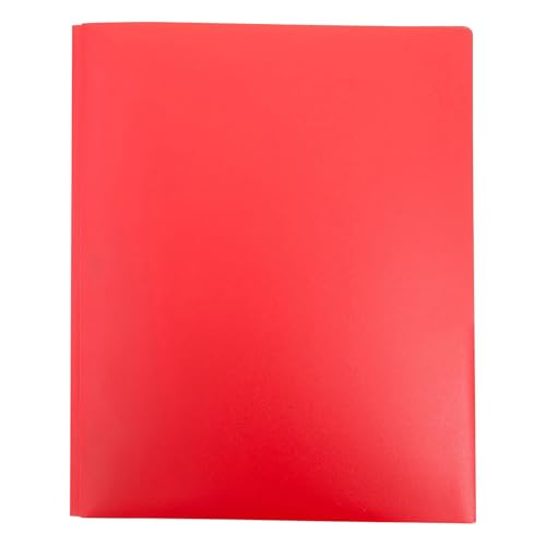 Farbiger Kunststoffordner mit und Zinken (1 Packung) Bunte Ordner Schulordner Verschlüssen Kleiner Basteltisch (Red One Size) von Generisch