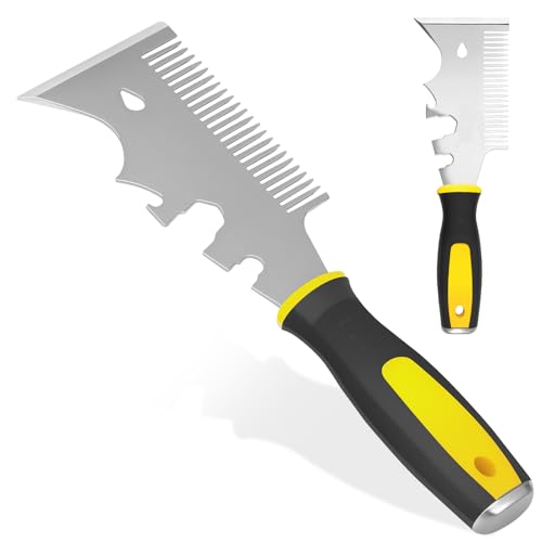 Farbschaber-Werkzeugset - 13-in-1 Edelstahl-Pinsel-Kamm und Rollenreiniger, multifunktional für effiziente DIY-Projekte und professionellen Einsatz von Generisch