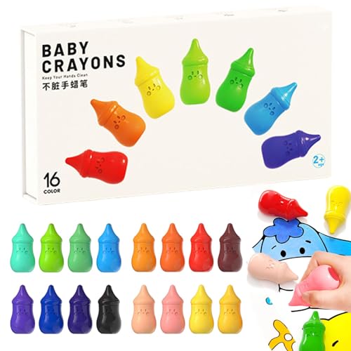 Farbstifte – bunte Buntstifte zum Ausmalen, 8 Farben, 16 Farben, 24 Farben, Fingermalstifte, Kinder-Kunstbedarf für Mädchen, Jungen, Kinder von Generisch
