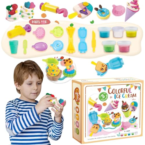Farbteig-Spielzeug für Kinder, Farbteig-Set, Play Food Spielknete-Sets für Kinder, Ton- und Modellierwerkzeug-Set, Art Clay & Dough, Spielknete-Set für Kinder, Mädchen und Farbteig-Spielzeug für Kinder, Farbteig-Set, Play Food Spielknete-Sets für Kinder, Ton- und Modellierwerkzeug-Set, Art Clay & Dough, Spielknete-Set für Kinder, Mädchen und von Generisch