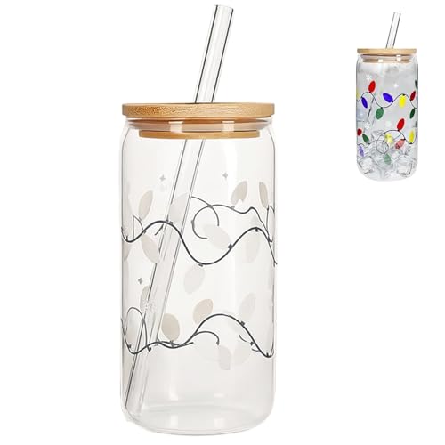 Farbwechselbecher,Dekorative Kaffeetasse - Niedlicher Farbwechselnder Weihnachts Glasbecher - Für Getränke Wasser Tee Saft Limonade Bier Milch Cappuccino Reise Camping Geburtstag Party von Generisch