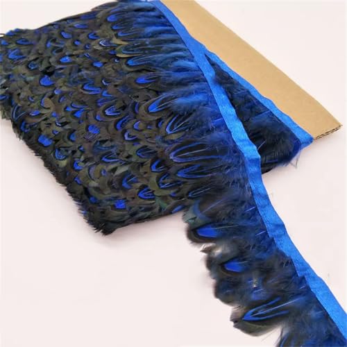 Fasan-Federgürtel, Federbesatz, Fransen, Federbesatz für Kleid/Weihnachten, Blau, 9,1 m Fasan-Federgürtel, Federbesatz, Fransen, Federbesatz für Kleid/Weihnachten, Blau, 9,1 m von Generisch