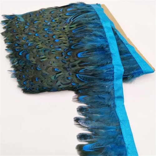 Fasan-Federgürtel, Federbesatz, Fransen, Federbesatz für Kleid/Weihnachten, Hellblau, 9,1 m von Generisch