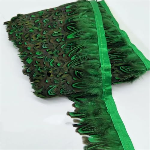 Fasan-Federgürtel, Federbesatz, Fransen-Federbesatz für Kleid/Weihnachten, EN8, 9,1 m, 4–8 cm von Generisch