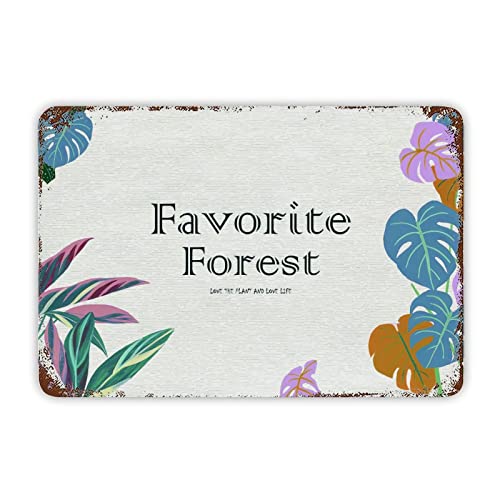 Favorite Relax Space Blechschild Grünpflanzen, Metallblech, Grünpflanzen, einzigartiges Blechschild, Strand-Küstenschild mit vorgebohrten Löchern, lustiges Party-Willkommensschild für Wohnzimmer von Generisch