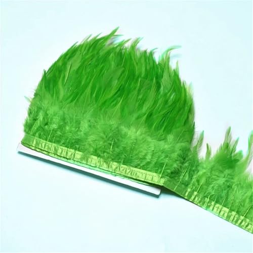 Federbordüre mit Pflaumen, Schwarz, 2 m, 10–15 cm, für Partys, Basteln und Heimwerken, natürliches Federband für Nähprojekte von Generisch