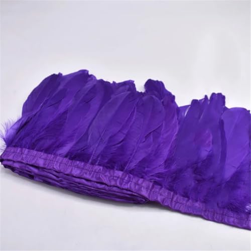 Federbordüre zum Nähen, 15–20 cm, zum Basteln, Hochzeit, Federn, dekorativ, 10 m, Dunkelviolett, 10 m Federbordüre zum Nähen, 15–20 cm, zum Basteln, Hochzeit, Federn, dekorativ, 10 m, Dunkelviolett, 10 m von Generisch
