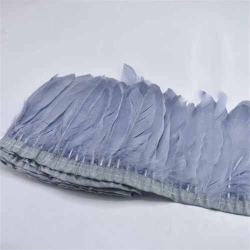 Federbordüre zum Nähen, 15–20 cm, zum Basteln, Hochzeit, Federn, dekorativ, Grau, 10 m, 10 m Federbordüre zum Nähen, 15–20 cm, zum Basteln, Hochzeit, Federn, dekorativ, Grau, 10 m, 10 m von Generisch
