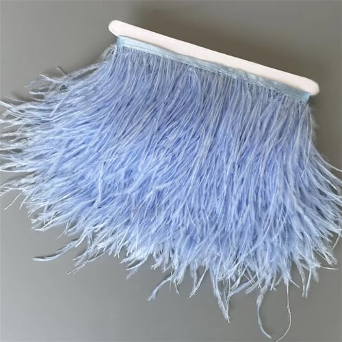 Federborte, 10 m, 13–18 cm, Federband, DIY, Hochzeitskleid, Dekoration, Bastelzubehör, Himmelblau, 10 Meter Federborte, 10 m, 13–18 cm, Federband, DIY, Hochzeitskleid, Dekoration, Bastelzubehör, Himmelblau, 10 Meter von Generisch