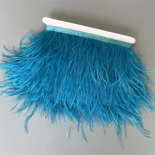 Federborte, 10 m, 13–18 cm, Federband, DIY, Hochzeitskleid, Dekoration, Bastelzubehör, Türkisblau, 10 Meter Federborte, 10 m, 13–18 cm, Federband, DIY, Hochzeitskleid, Dekoration, Bastelzubehör, Türkisblau, 10 Meter von Generisch