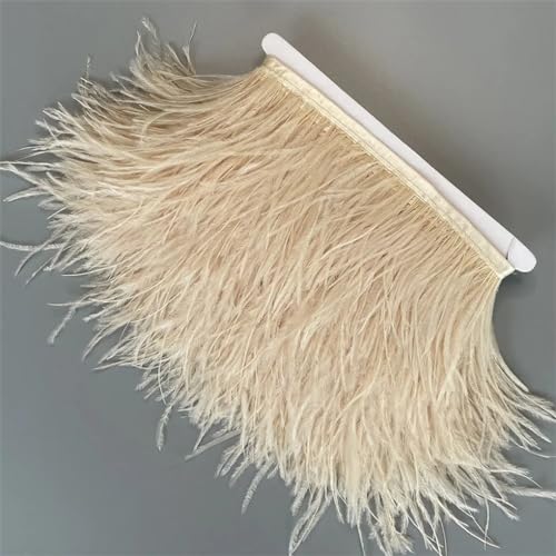 Federborte, 10 m, 13–18 cm, Federband, DIY, Hochzeitskleid, Dekoration, Bastelzubehör, dunkles Shampagne, 10 m Federborte, 10 m, 13–18 cm, Federband, DIY, Hochzeitskleid, Dekoration, Bastelzubehör, dunkles Shampagne, 10 m von Generisch