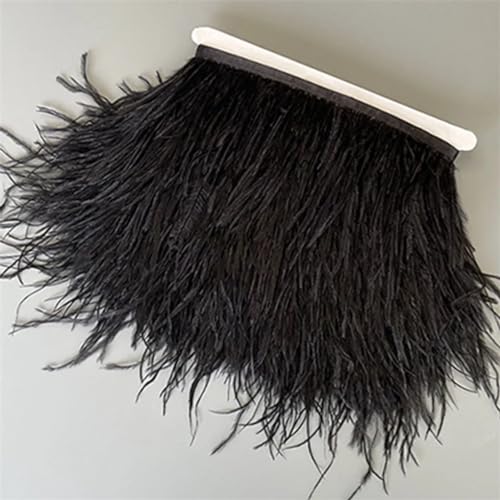 Federborte, 10 m, 13–18 cm, Federband, DIY, Hochzeitskleid, Dekoration, Bastelzubehör, schwarz, 10 Meter Federborte, 10 m, 13–18 cm, Federband, DIY, Hochzeitskleid, Dekoration, Bastelzubehör, schwarz, 10 Meter von Generisch