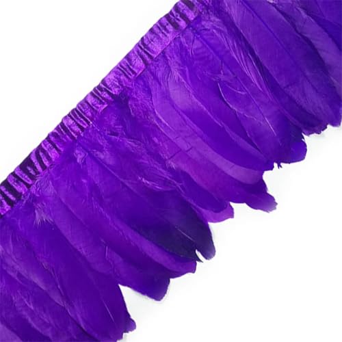 Federborte, gefärbte Federbänder, 13–18 cm, Federfransen zum Basteln, Nähmaterial, dekorativ, Lila, 2 Meter Federborte, gefärbte Federbänder, 13–18 cm, Federfransen zum Basteln, Nähmaterial, dekorativ, Lila, 2 Meter von Generisch