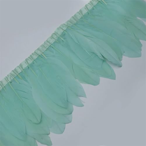 Federborte, gefärbte Federbänder, 13–18 cm, Federfransen zum Basteln, Nähmaterial, dekorativ, Minze, 2 Meter Federborte, gefärbte Federbänder, 13–18 cm, Federfransen zum Basteln, Nähmaterial, dekorativ, Minze, 2 Meter von Generisch