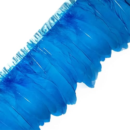 Federborte, gefärbte Federbänder, 13–18 cm, Federfransen zum Basteln, Nähmaterial, dekorativ, Türkis, 2 Meter Federborte, gefärbte Federbänder, 13–18 cm, Federfransen zum Basteln, Nähmaterial, dekorativ, Türkis, 2 Meter von Generisch