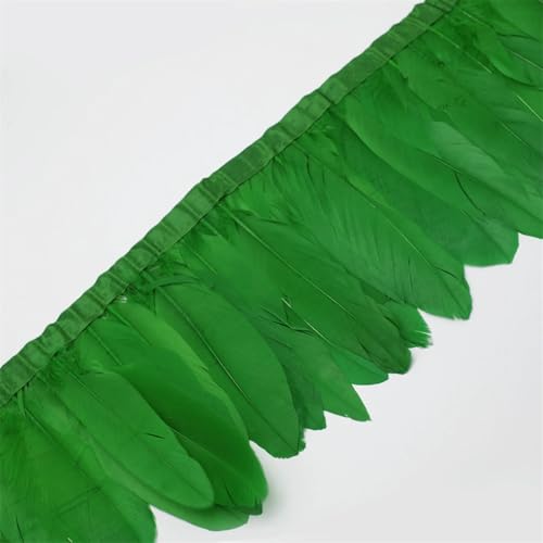 Federborte, gefärbte Federbänder, 13–18 cm, Federfransen zum Basteln, Nähmaterial, dekorativ, dunkel, EN8, 2 m Federborte, gefärbte Federbänder, 13–18 cm, Federfransen zum Basteln, Nähmaterial, dekorativ, dunkel, EN8, 2 m von Generisch
