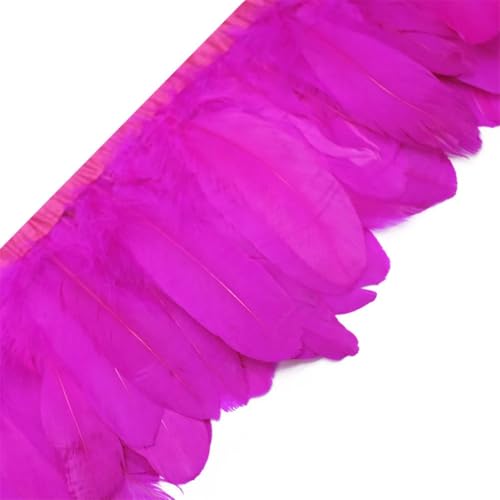 Federborte, gefärbte Federbänder, 13–18 cm, Federfransen zum Basteln, Nähmaterial, dekoratives Fuchsia, 9,1 m Federborte, gefärbte Federbänder, 13–18 cm, Federfransen zum Basteln, Nähmaterial, dekoratives Fuchsia, 9,1 m von Generisch