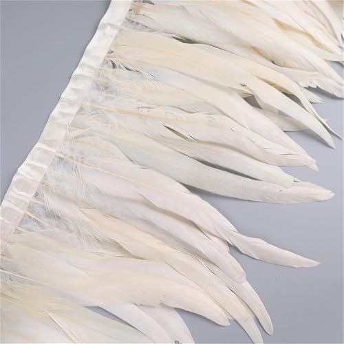 Federborte mit langem Schwanz, 25–30 cm, gefärbtes Band für individuelle Kleider, Röcke und Theater-Kostüm-Dekorationen von Generisch