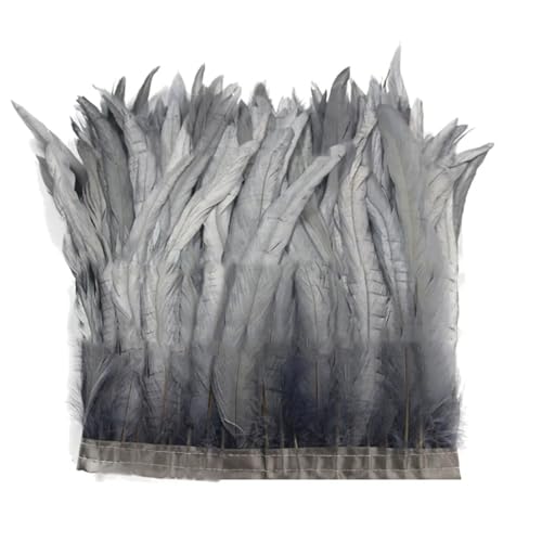 Federborte mit langem Schwanz, 30–35 cm, hochdichtes Federband für professionelles Basteln und Verzierungen, 2 m Federborte mit langem Schwanz, 30–35 cm, hochdichtes Federband für professionelles Basteln und Verzierungen, 2 m von Generisch