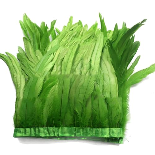 Federborte mit langem Schwanz, 30–35 cm, hochdichtes Federband für professionelles Basteln und Verzierungen, 2 m Federborte mit langem Schwanz, 30–35 cm, hochdichtes Federband für professionelles Basteln und Verzierungen, 2 m von Generisch