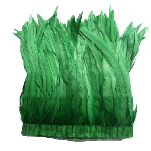 Federborte mit langem Schwanz, 30–35 cm, hochdichtes Federband für professionelles Basteln und Verzierungen, 2 m Federborte mit langem Schwanz, 30–35 cm, hochdichtes Federband für professionelles Basteln und Verzierungen, 2 m von Generisch