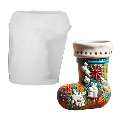 Ferienharzform - 3D -Strumpfgussschimmel für Handwerkendekoration, festliches Glas und Pflanzerhersteller mit nicht -stickem flexibles Silikon, perfekt für Kerzenwachs, Seife, Ton, Epoxidhandwerksproj Ferienharzform - 3D -Strumpfgussschimmel für Handwerkendekoration, festliches Glas und Pflanzerhersteller mit nicht -stickem flexibles Silikon, perfekt für Kerzenwachs, Seife, Ton, Epoxidhandwerksproj von Generisch