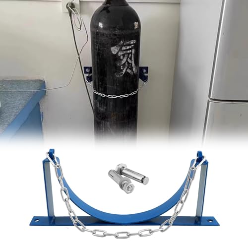 Feste Ablage für Gasflasche aus Stahl für Labor/Fabrik, wandmontierter Feuerlöscher-Halter mit verstellbarer Metallschnalle, Halterung für Ausgleichsbehälter (26,9 cm/27,S, S) von Generisch