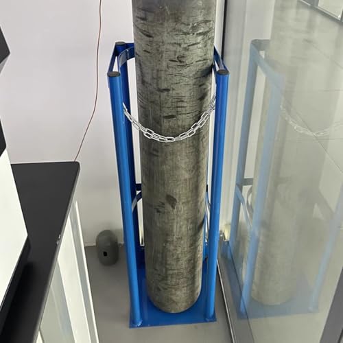 Feste Halterung für den Bodenmontage, Gasflaschen-Organizer-Regal mit verstellbarer Metallschnalle, Feuerlöscher-Befestigungshalterung für Laborfabrik (Blau, 27 cm) von Generisch
