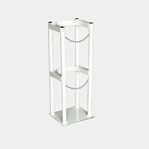 Feste Halterung für den Bodenmontage, Gasflaschen-Organizer-Regal mit verstellbarer Metallschnalle, Feuerlöscher-Befestigungshalterung für Laborfabrik (weiß, 24 cm) von Generisch