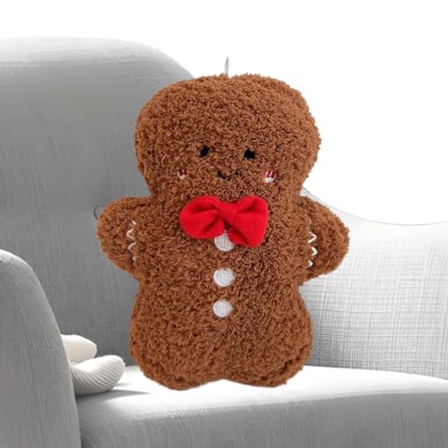Festliche Lebkuchenplüsch - Weihnachtsdekor -Spielzeug für Urlaubsausstellung | Weicher Plüschstoff mit gefüllten Körper, süße Verzierung für, Sofa, Tisch, Stuhl, Baum, Tür, Fenster, 7 Zoll Festliche Lebkuchenplüsch - Weihnachtsdekor -Spielzeug für Urlaubsausstellung | Weicher Plüschstoff mit gefüllten Körper, süße Verzierung für, Sofa, Tisch, Stuhl, Baum, Tür, Fenster, 7 Zoll von Generisch