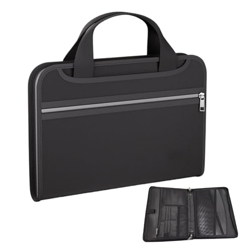 Feuerfeste Dokumentenmappe, Fächermappe, Organizer, feuerfeste Ordner, wichtige Dokumente, feuersichere Tasche, mehrere Taschen mit Griff und Etiketten, für Briefe im A4-Format von Generisch