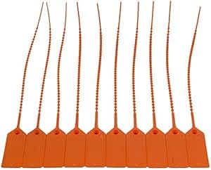 Feuerlöscher-/Sicherheitskofferanhänger, Manipulationssiegel, Orange, 100 Stück von Generisch