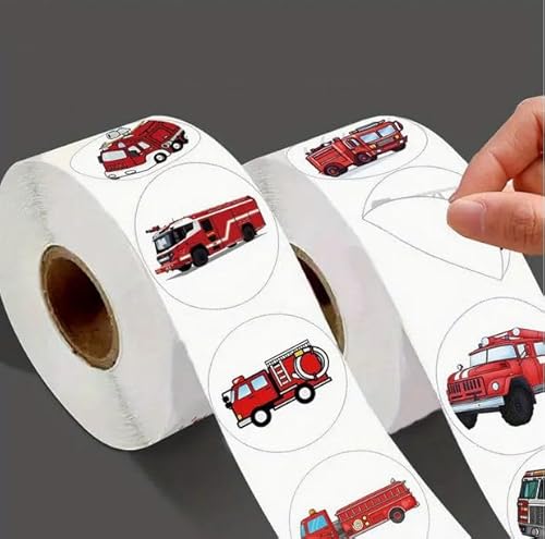 Feuerwehr Aufkleber, 500 Stück, selbstklebende Aufkleber, Paket, Scrapbooking, Aufkleber für Geschenke, Basteln, Umschlag, Versiegelung, Süßigkeiten, Kekse, Geburtstagsparty-Zubehör Nr. 11 Feuerwehr Aufkleber, 500 Stück, selbstklebende Aufkleber, Paket, Scrapbooking, Aufkleber für Geschenke, Basteln, Umschlag, Versiegelung, Süßigkeiten, Kekse, Geburtstagsparty-Zubehör Nr. 11 von Generisch