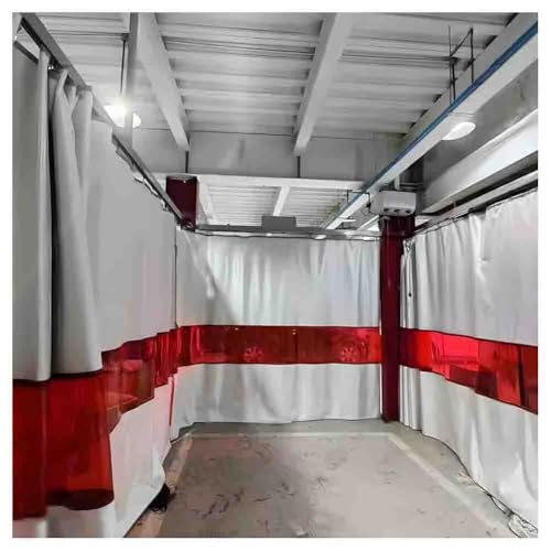 Fiberglas-Schweißvorhang mit transparentem Fenster, schwer entflammbare silikonbeschichtete Decke für industrielle Maschinenraum- und Werkstattsicherheit von Generisch