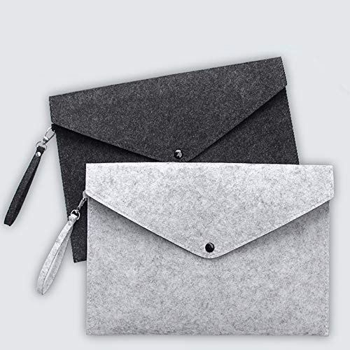 Filz-Aktenordner, A4, Fächermappe, großes Federmäppchen, einfache Aufbewahrungstasche, Papierordner mit Umhängeband, 2 Stück Filz-Aktenordner, A4, Fächermappe, großes Federmäppchen, einfache Aufbewahrungstasche, Papierordner mit Umhängeband, 2 Stück von Generisch